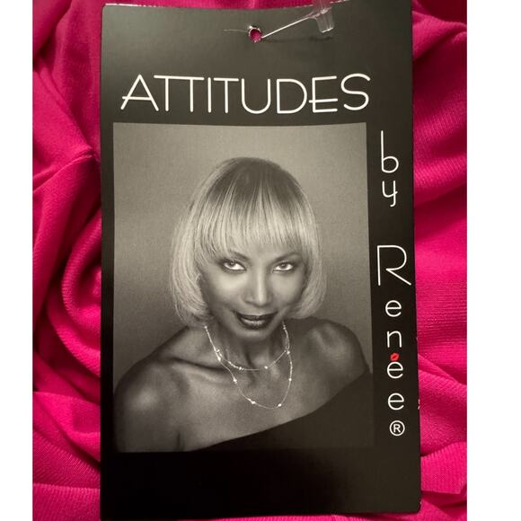 Attitudes by Renee Como Jersey Knit Fringe Cardigan Lipstick Pink X-Small NWT - Picture 11 of 15